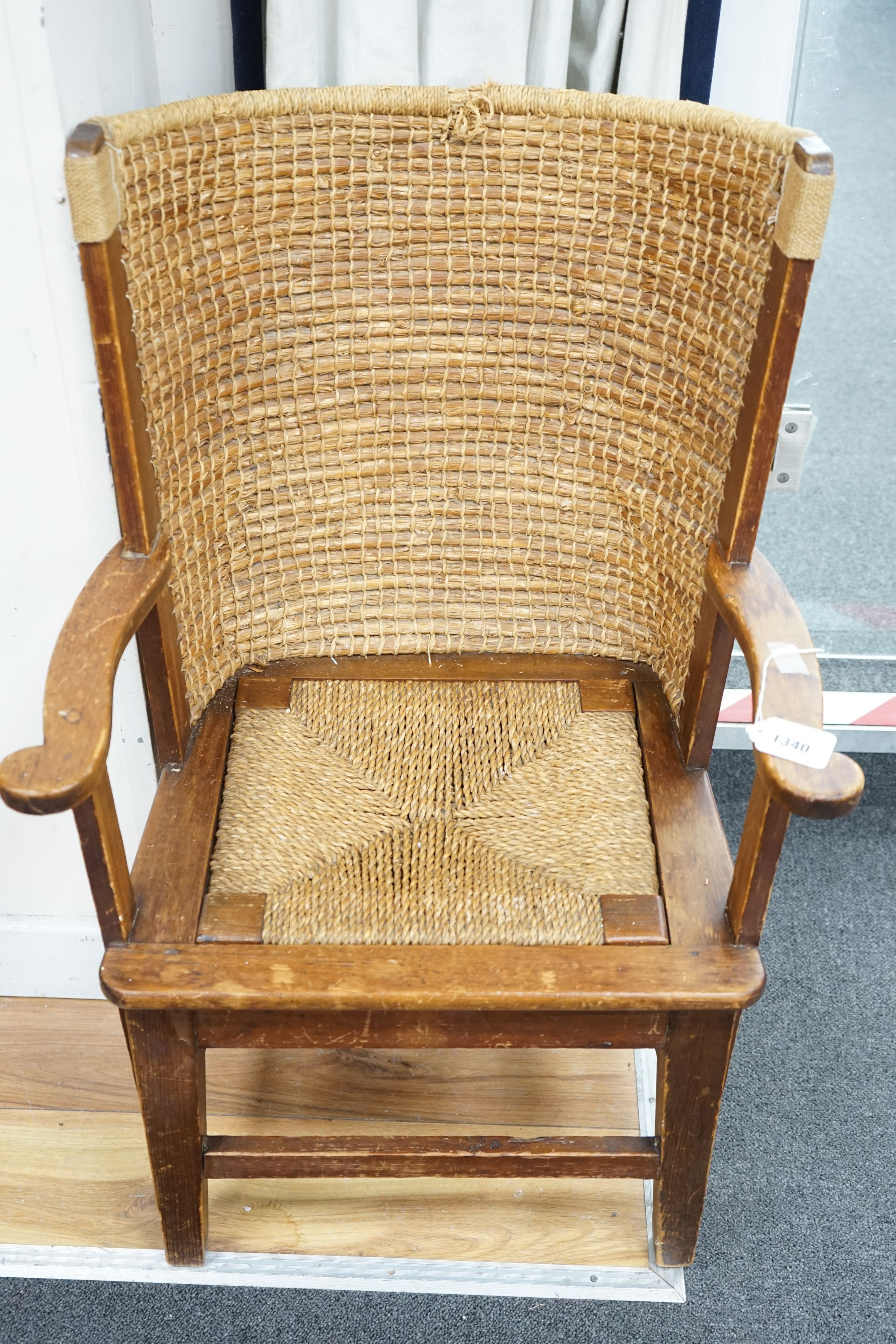 A Victorian child's Orkney chair, width 54cm, depth 42cm, height 82cm